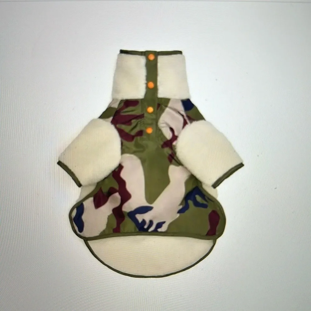 Pet camo fleece jacket sz S